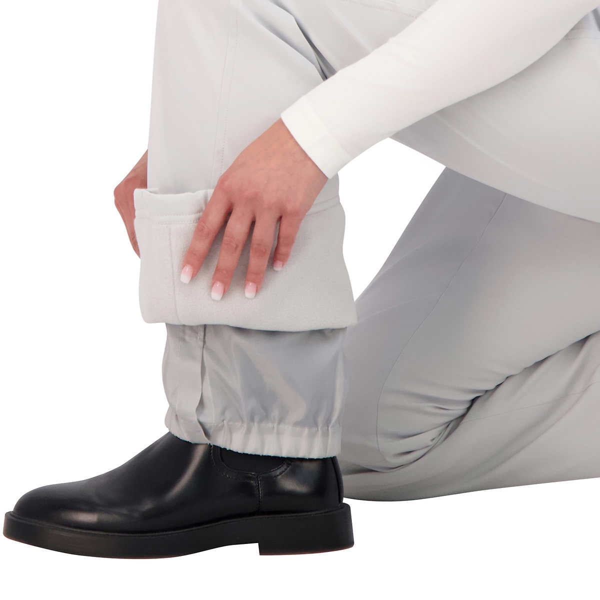 SIZE: XL - Gerry Ladies Stretch Snow Pants Fleece-Lined Stretch Gray