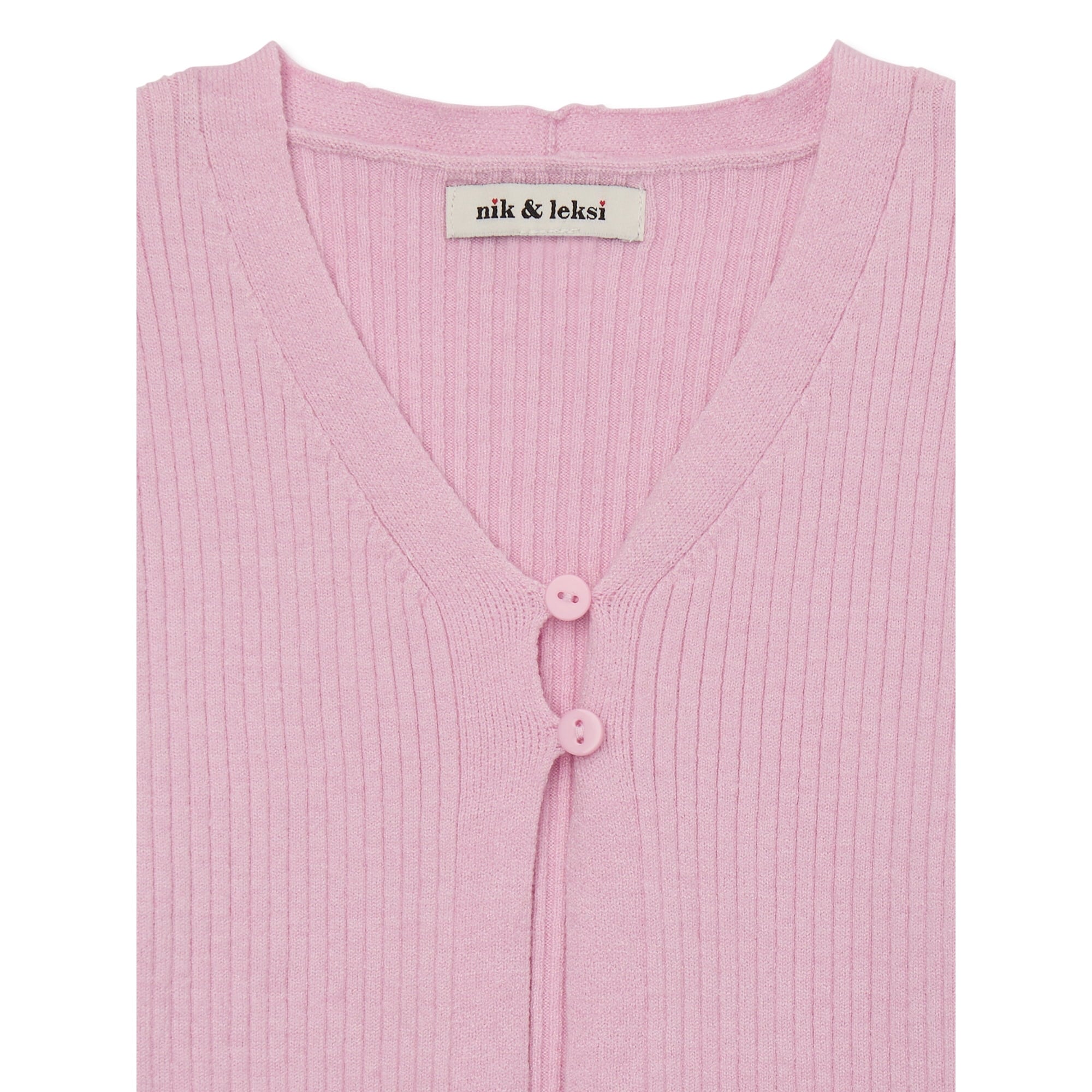 Size S (6/6X) - Nik & Leksi Girls Ribbed Flyaway Cardigan