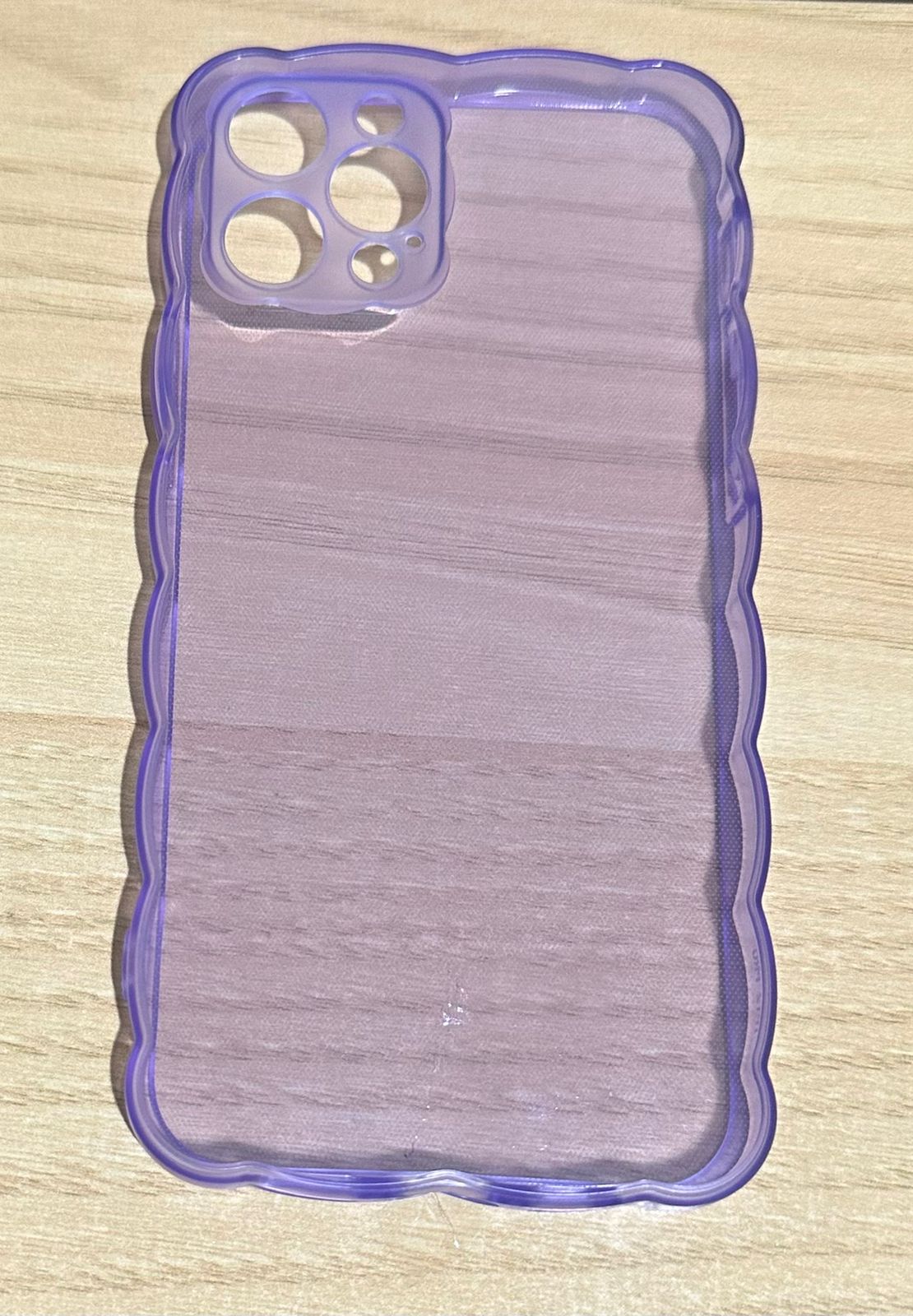 Cute curly case wave frame shape for iPhone 12 Pro clear case