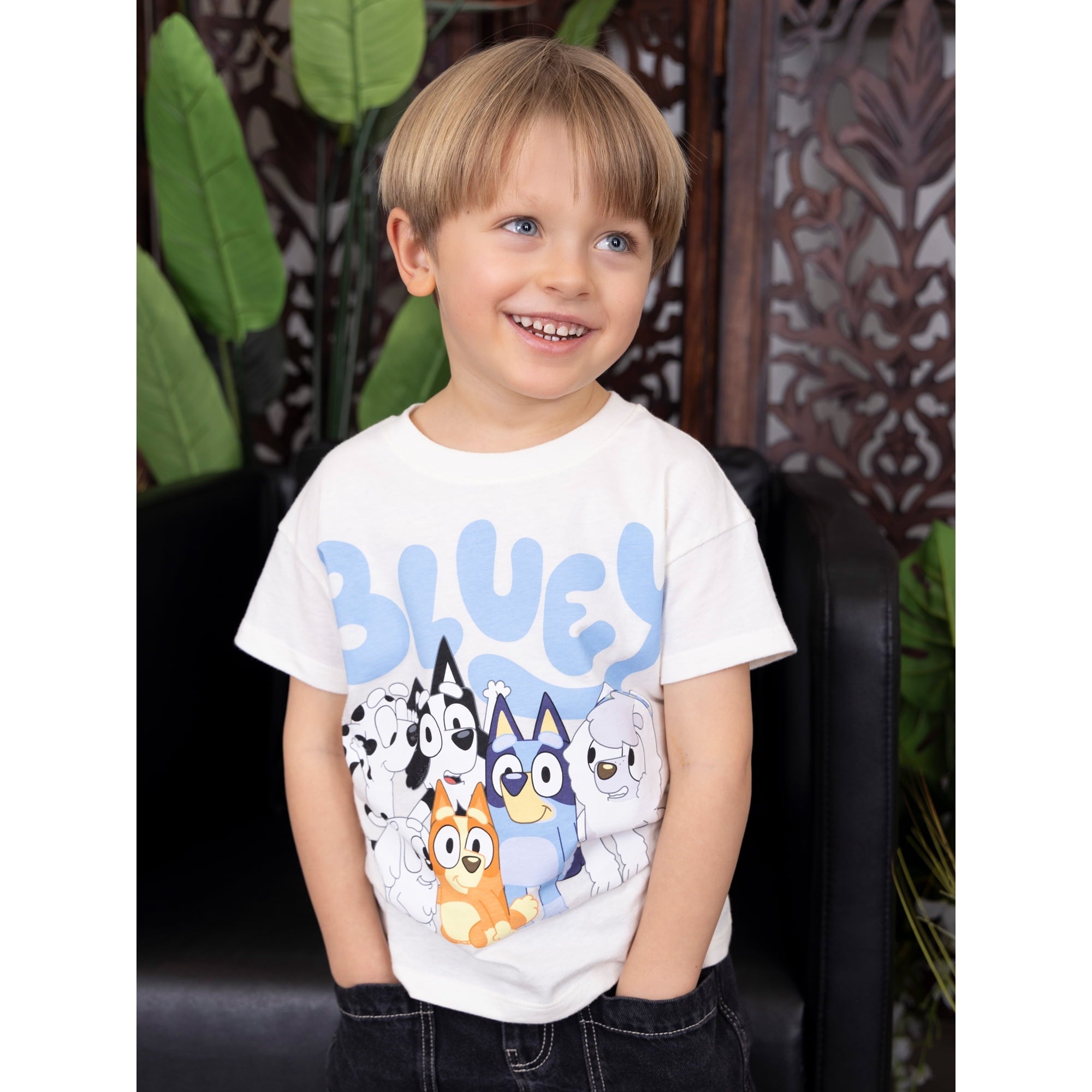 Sizes 2T- Bluey Toddler Boys or Girls Short Sleeve Crewneck T-Shirt