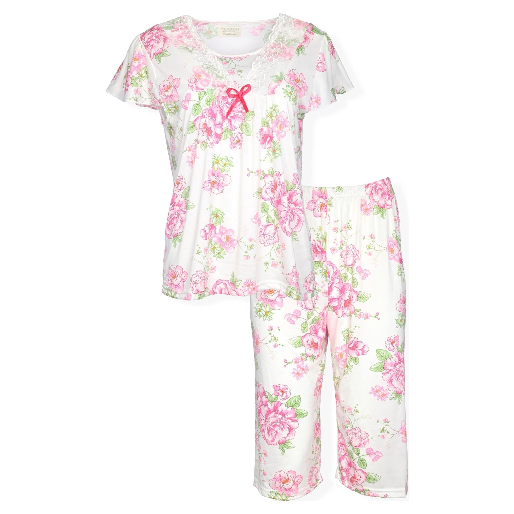 SIZE: XL - JEFFRICO Womens Pajamas For Women Capri Set Sleepwear Soft Pajamas