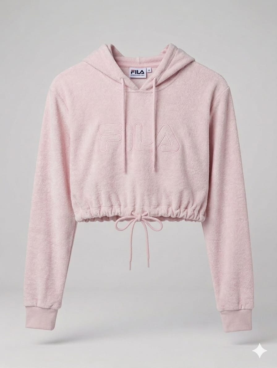 FILA + UO Tala Terry Hoodie Lavender Sweatshirt URBAN OUTFITTERS