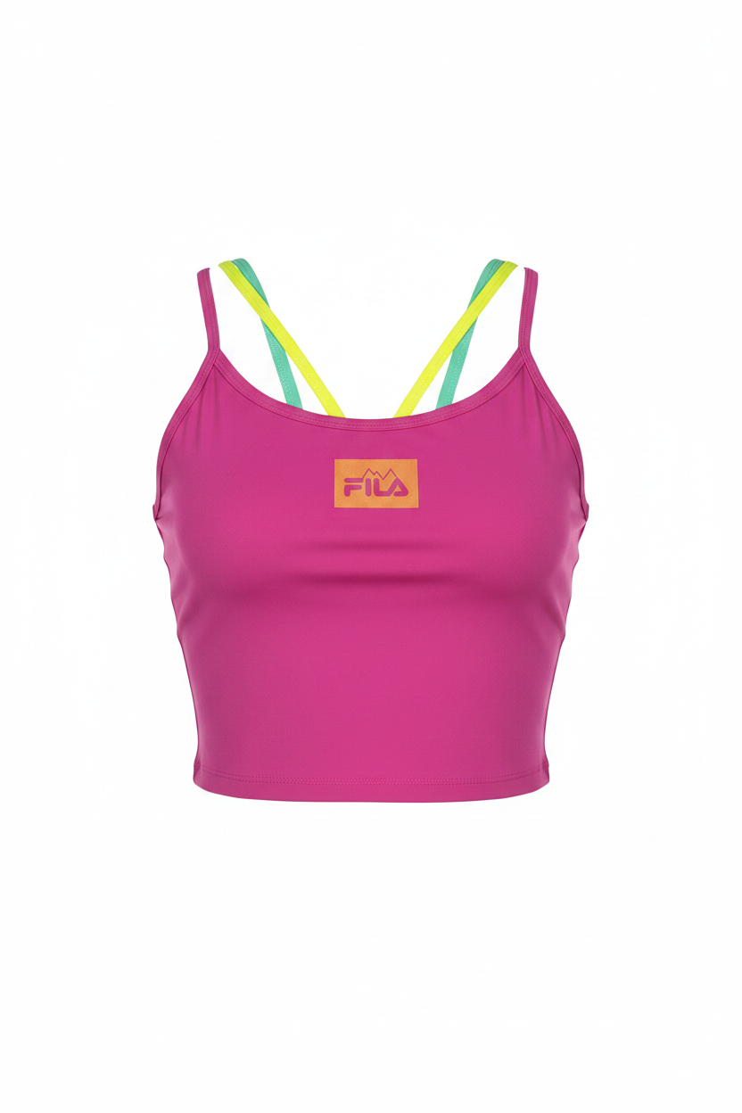 FILA Crop Tank Front White Background