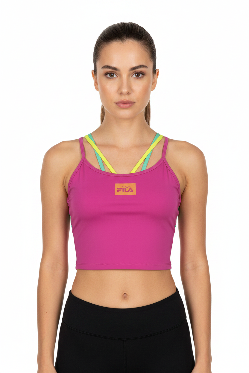 FILA Crop Tank Model Front
