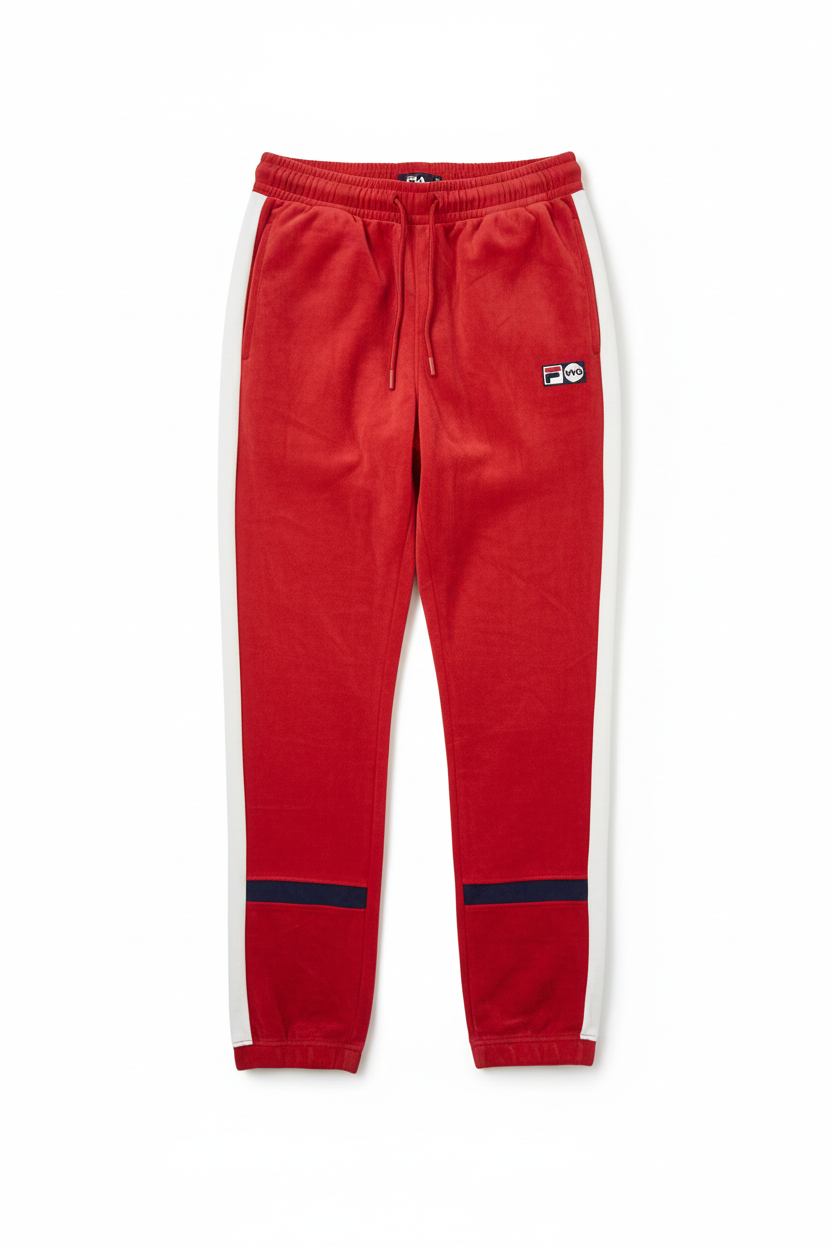 Fila NYC Red Sweatpants - White Background 3