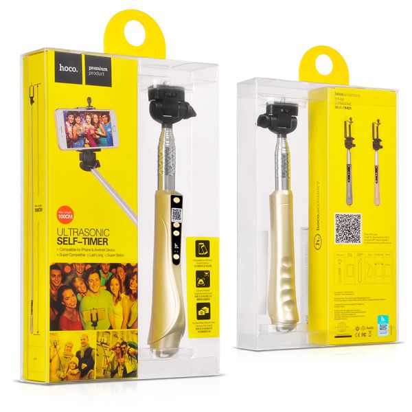 عصا سيلفي هوكو CPH02 مع مؤقت ذاتي بالموجات فوق الصوتية - ذهبي