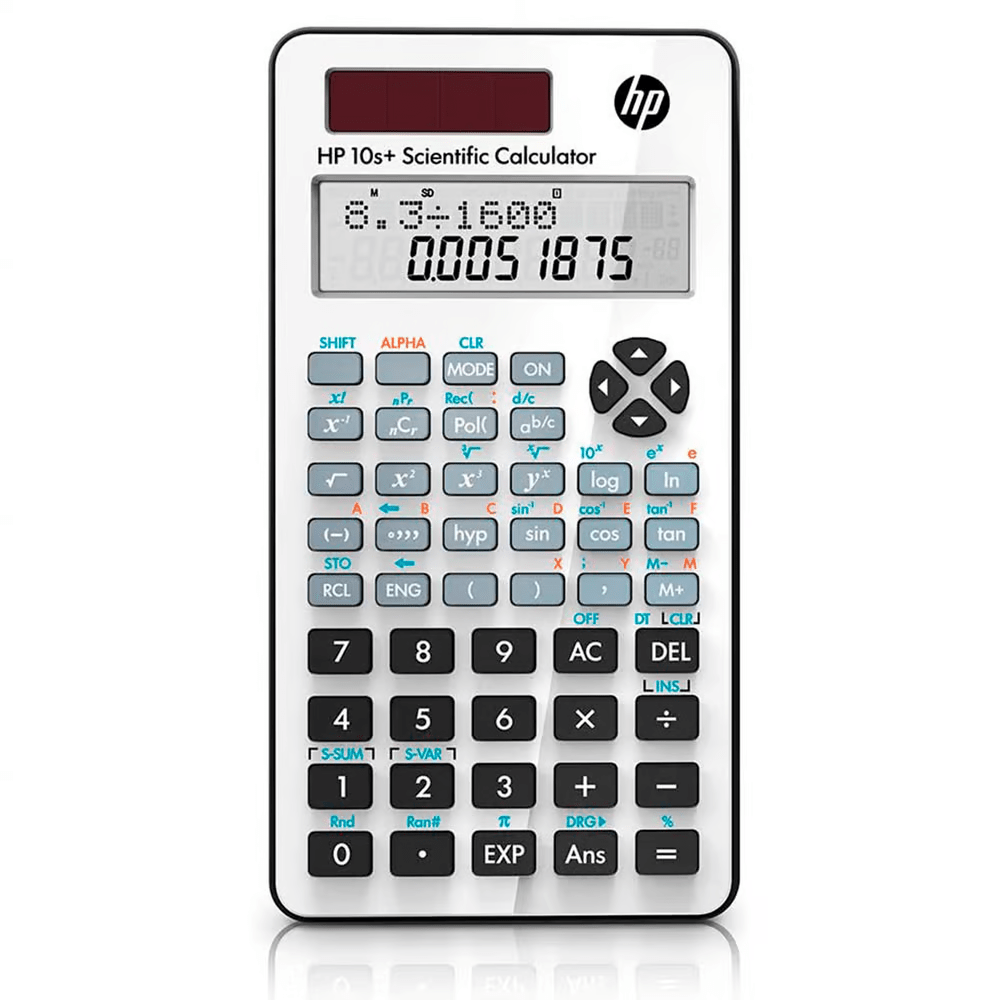 آلة حاسبة علمية HP 10s+ تعمل بالطاقة الشمسية بالإضافة إلى بطارية احتياطية