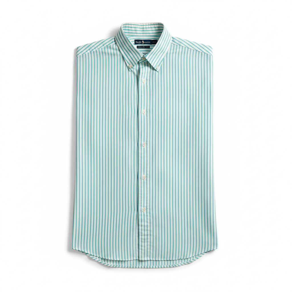 Flat Lay - Teal Striped Shirt