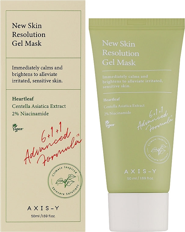 Axis-Y New Skin Resolution Gel Mask Heartleaft Centella Asiatica Extract 2% Niacinamide