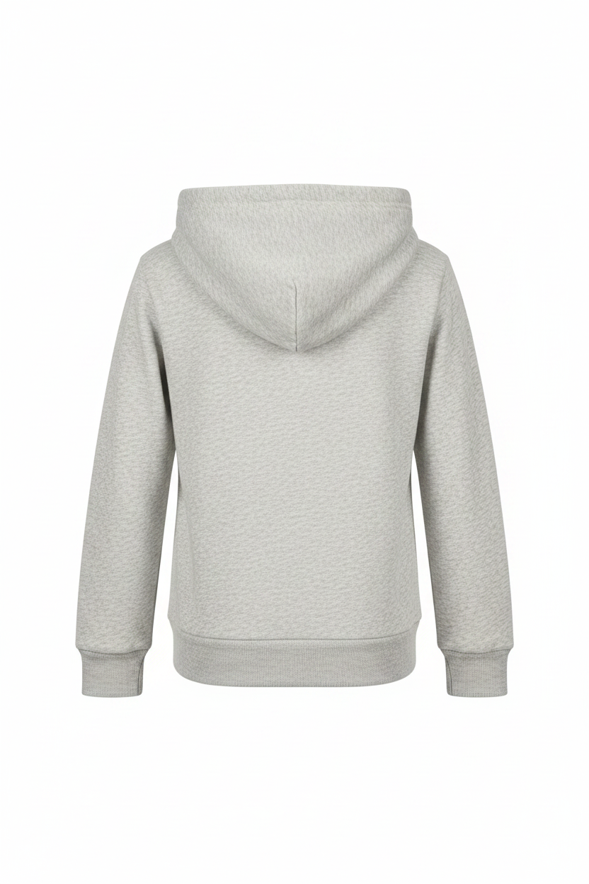 Grey Zip Hoodie - Back