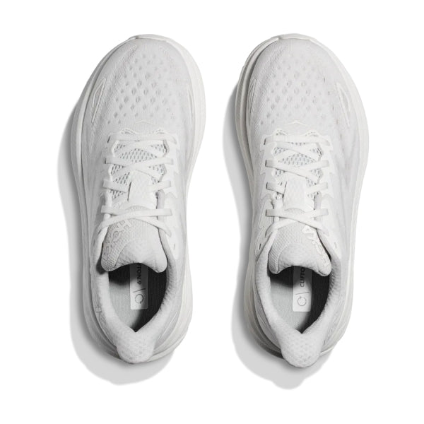 Hoka Women's Clifton 9 Wide Running Shoes - White/White ( WITHOUT BOX )