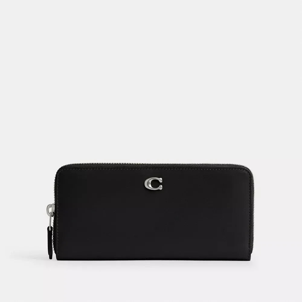 COACH - Slim Basic Wallet with Silver Zip