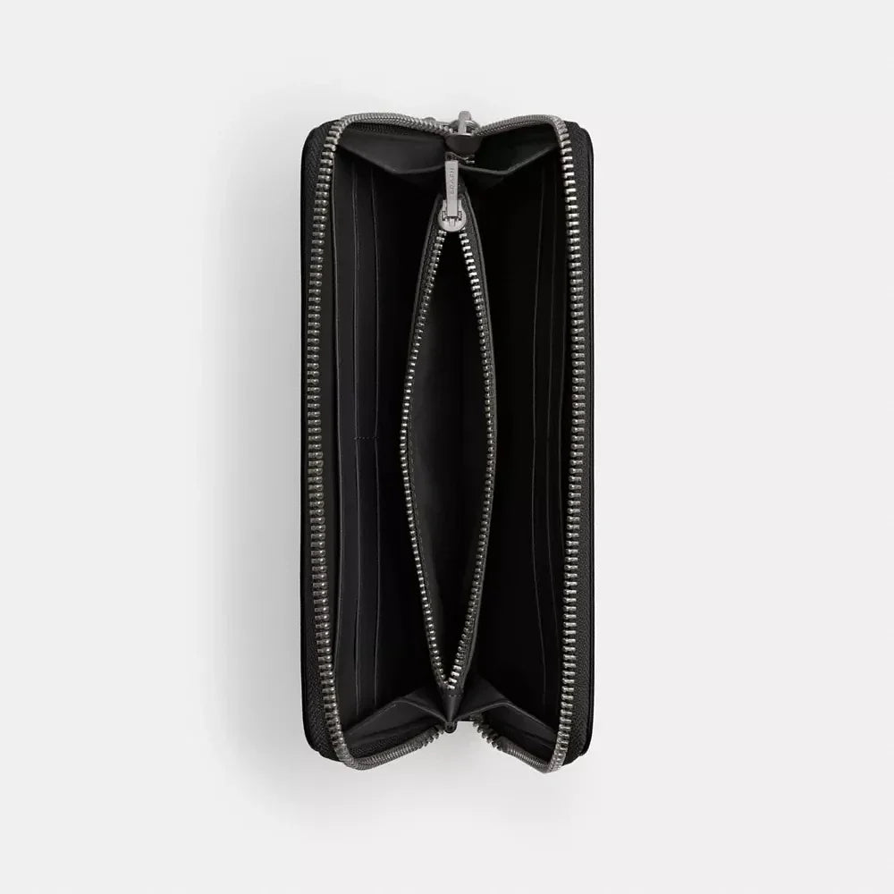 COACH - Slim Basic Wallet with Silver Zip