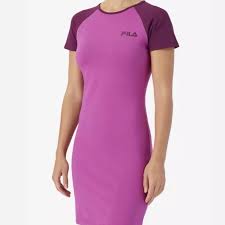Fila Women Sportswear Fit Short Sleeve Outdoor Dress, PURPEL LW131201
