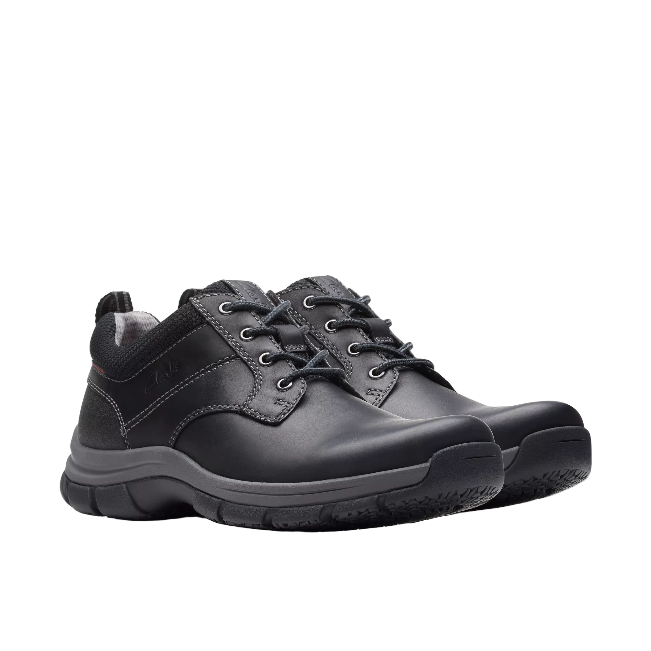 Clarks Walpath Low Men’s Black Leather Casual Shoes
