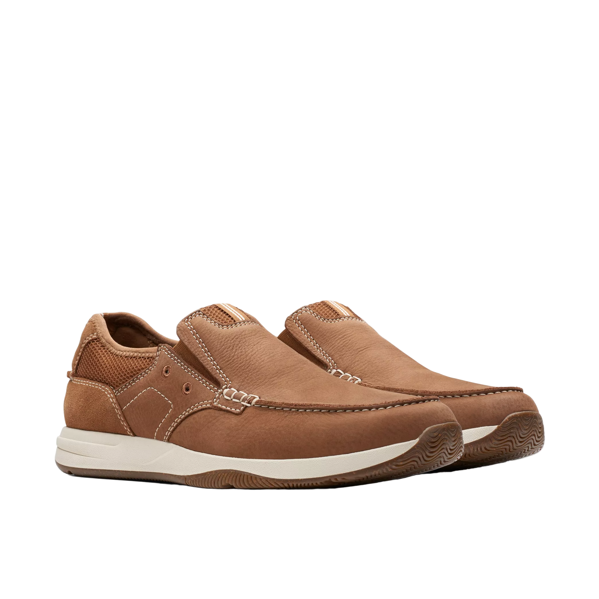Clarks Sailview Step Men’s Light Tan Nubuck Slip-On Shoes