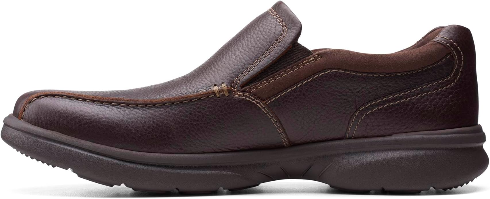 Clarks Bradley Step Men’s Brown Slip‑On Loafers – Premium Leather Casual Shoes with All‑Day Support