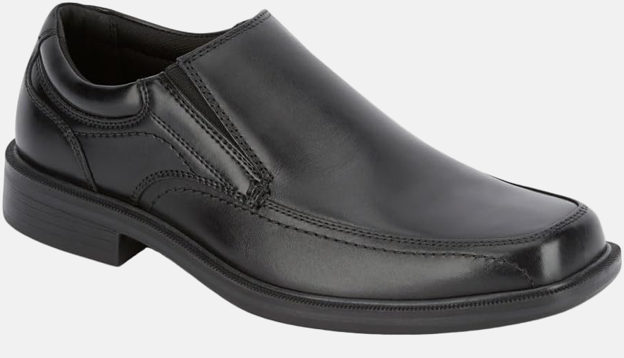 Dockers Edson Men’s Slip‑On Loafers – Classic Black Leather Dress Shoes with All‑Day Comfort