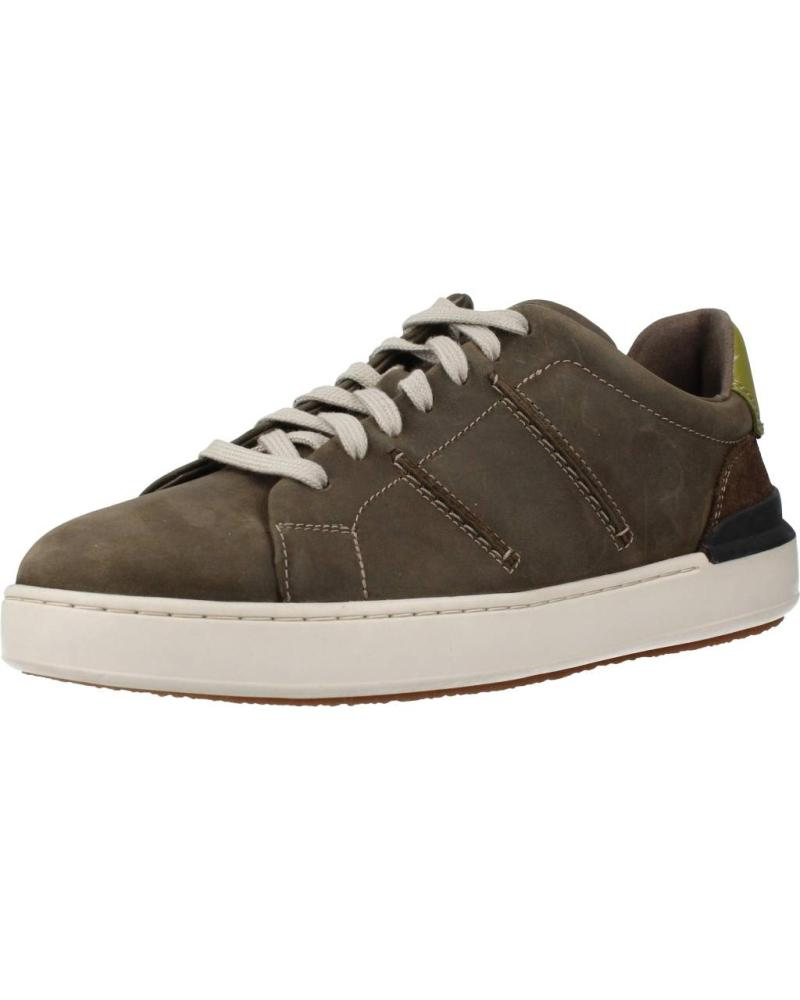 Clarks Court Lite Men’s Green Sneakers – Lightweight Leather Casual Trainers with All‑Day Comfort