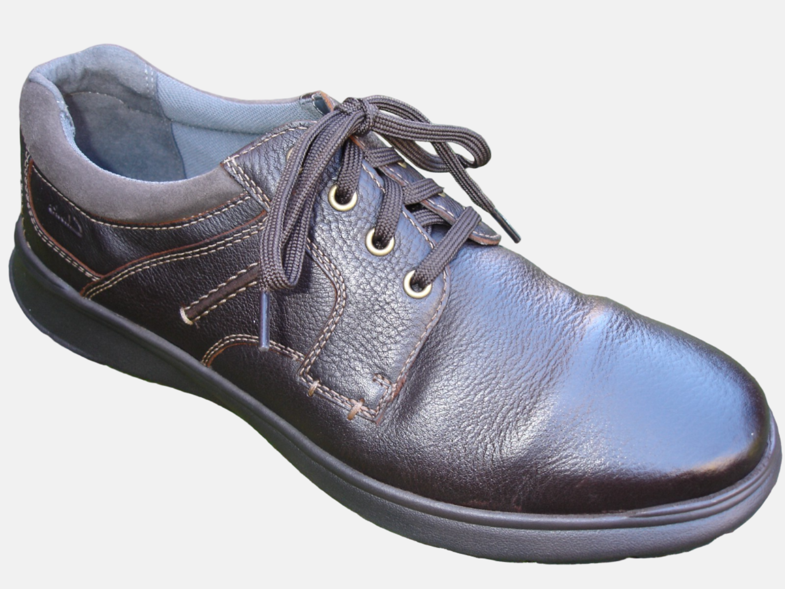 Clarks Cotrell Walk Men’s Oxford Flats – Brown dark Leather Casual Dress Shoes with Cushion Comfort