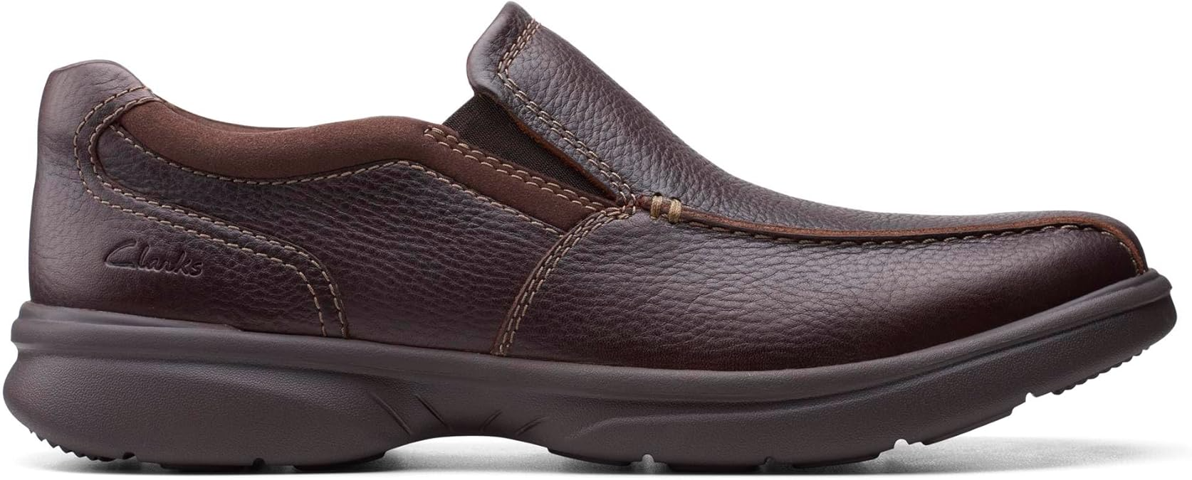 Clarks Bradley Step Men’s Brown Slip‑On Loafers – Premium Leather Casual Shoes with All‑Day Support