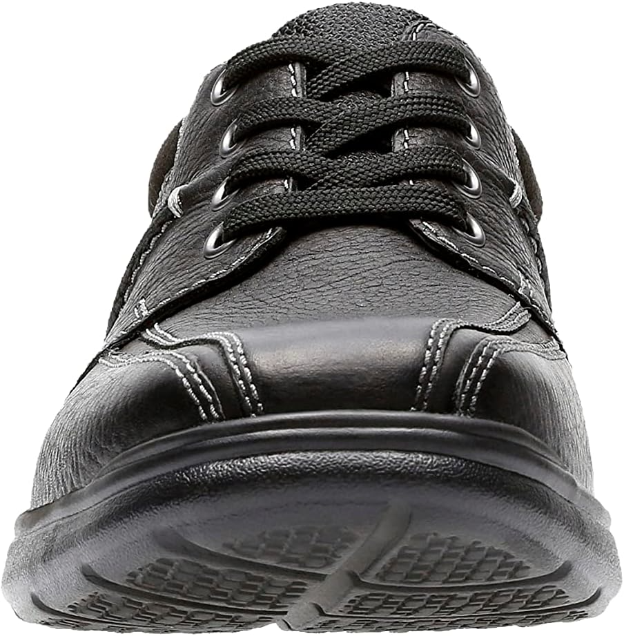 Clarks Cotrell Walk Men’s Oxford Shoes – Classic Black Leather Flats with All‑Day Comfort