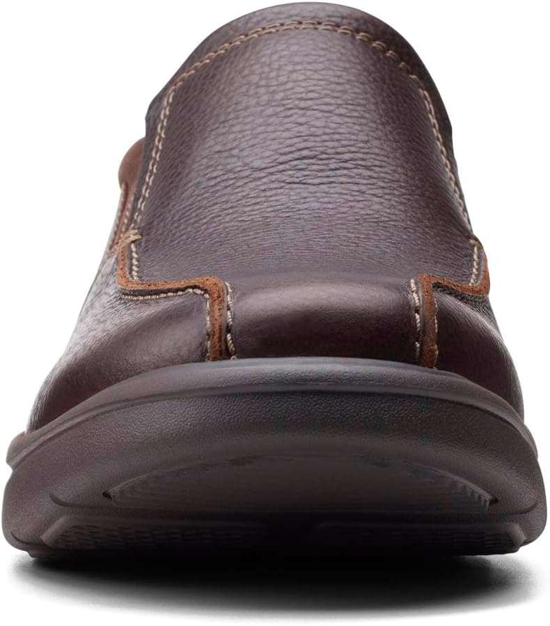 Clarks Bradley Step Men’s Brown Slip‑On Loafers – Premium Leather Casual Shoes with All‑Day Support