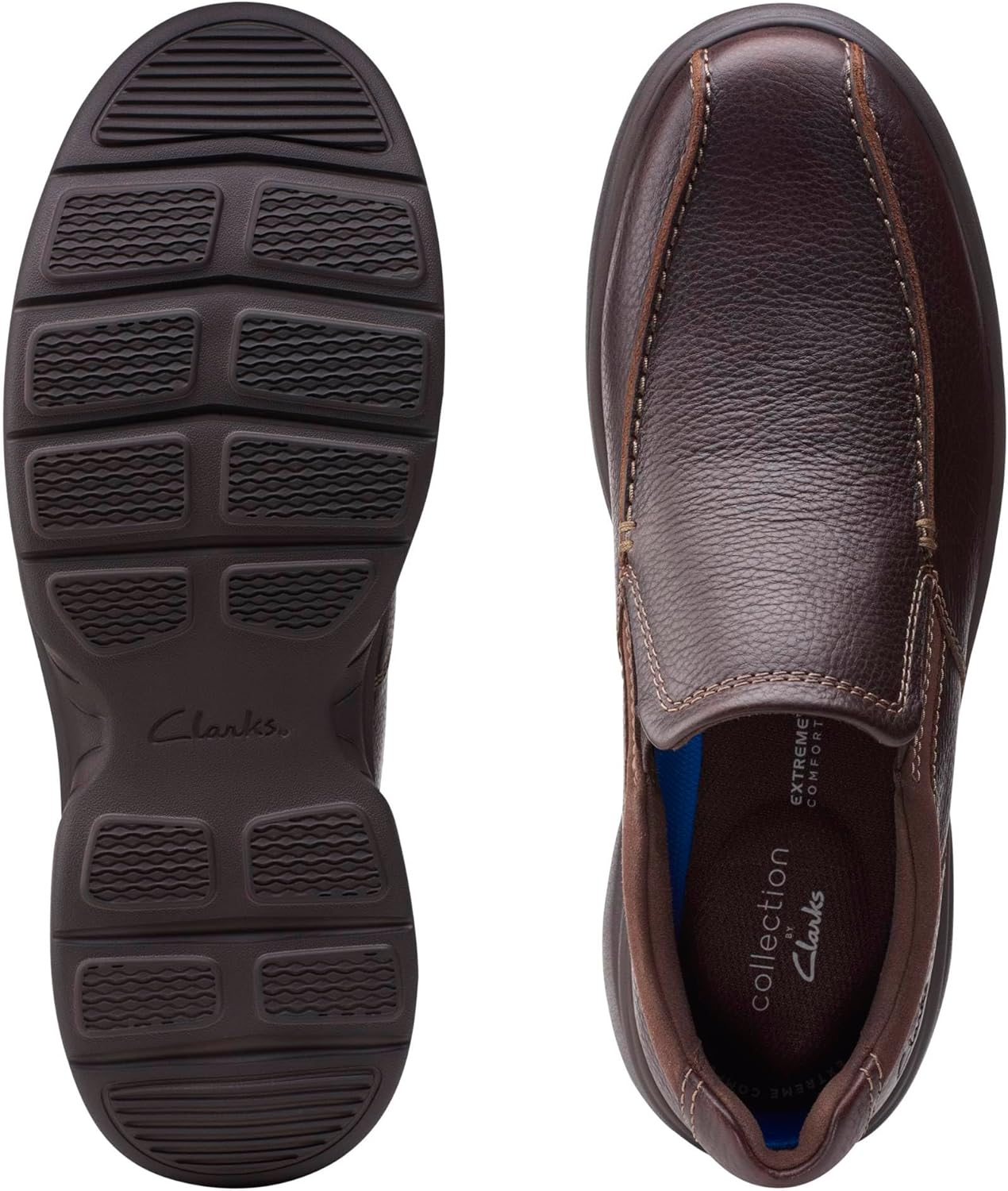 Clarks Bradley Step Men’s Brown Slip‑On Loafers – Premium Leather Casual Shoes with All‑Day Support