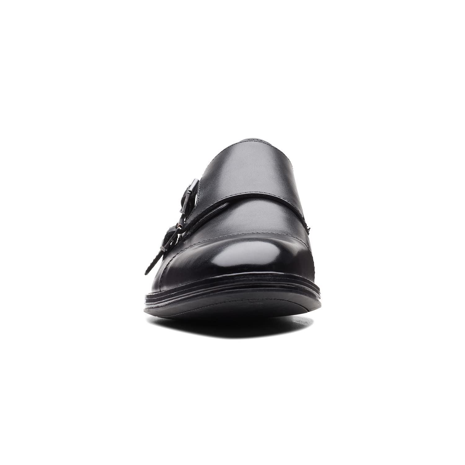 Clarks CitiStride Monk Men’s Dark Tan Leather Shoes – Elegant Double‑Monk Strap Dress Shoes