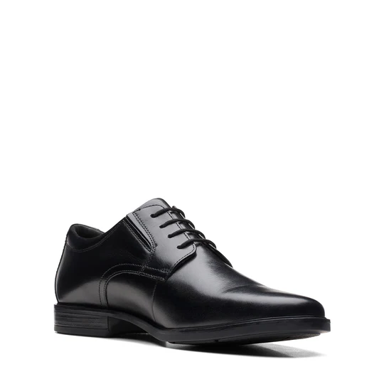 Clarks Howard Walk Men’s Black Leather Formal Shoes – Classic Lace‑Up with All‑Day Comfort