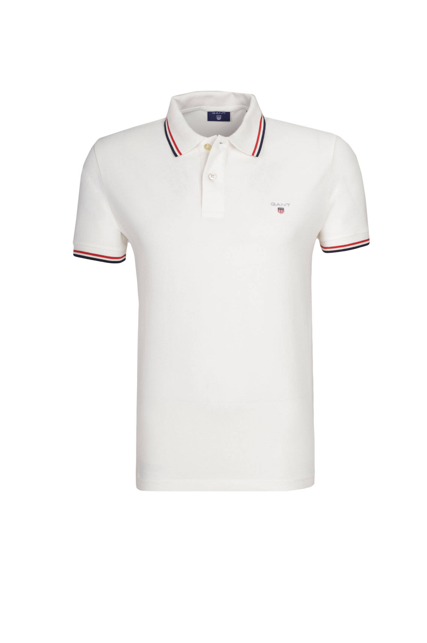 GANT Men's White T-Shirt – 100% Cotton Classic Fit Crew Neck Tee