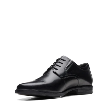 Clarks Howard Walk Men’s Black Leather Formal Shoes – Premium Comfort & Classic Style