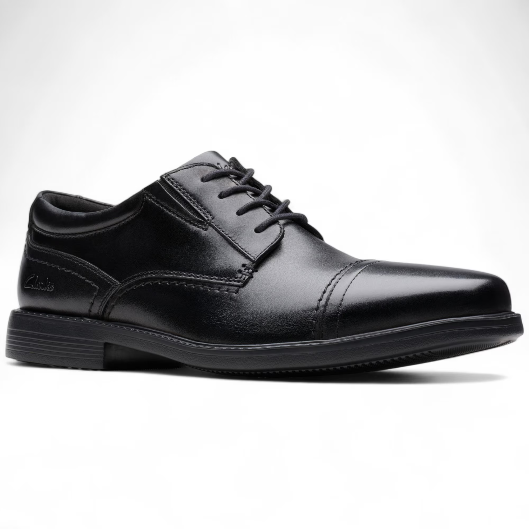 Clarks Dresslite Cap Toe Oxford Men’s Shoes – Lightweight Leather Dress Oxfords with Cushion Comfort