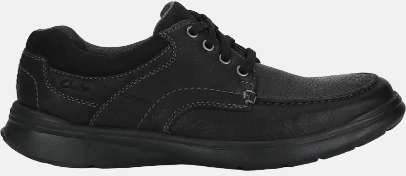 Clarks Cotrell Edge Men’s Black Oily Leather Boots – Casual Ankle Boots with Cushion Comfort and Durable Style