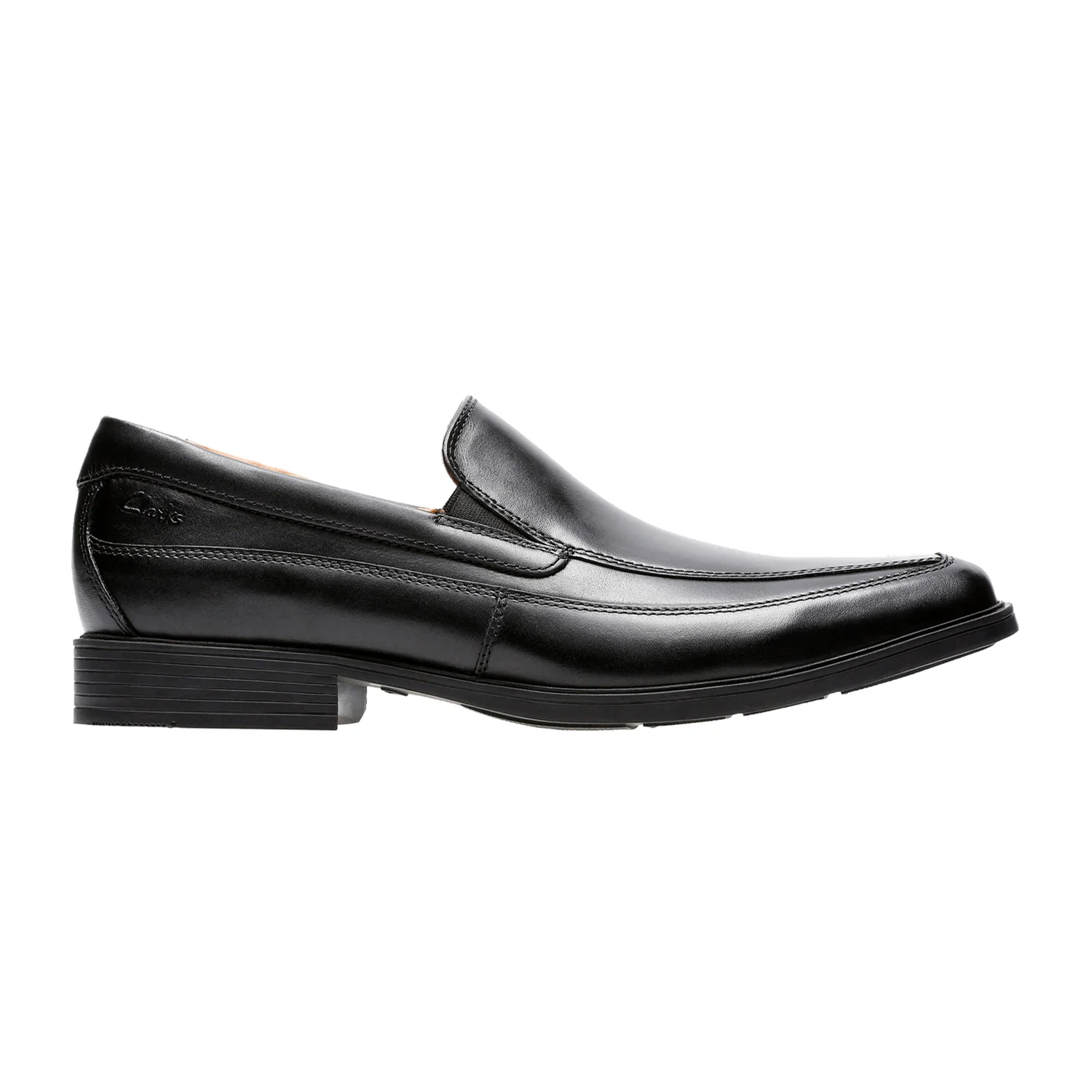 Clarks Tilden Free Men’s Slip‑On Dress Shoes – Black Leather Formal Loafers with All‑Day Comfort
