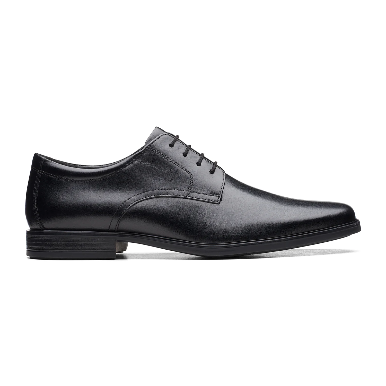 Clarks Howard Walk Men’s Black Leather Formal Shoes – Classic Lace‑Up with All‑Day Comfort