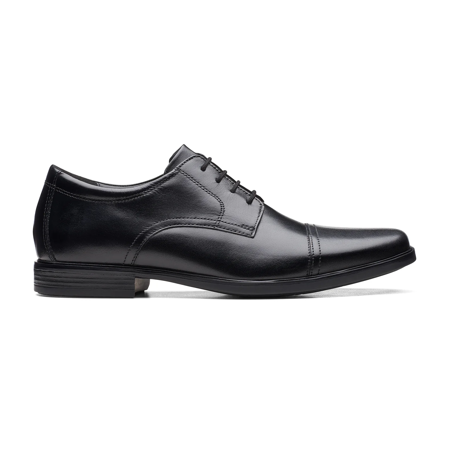 Clarks Howard Walk Men’s Black Leather Formal Shoes – Premium Comfort & Classic Style