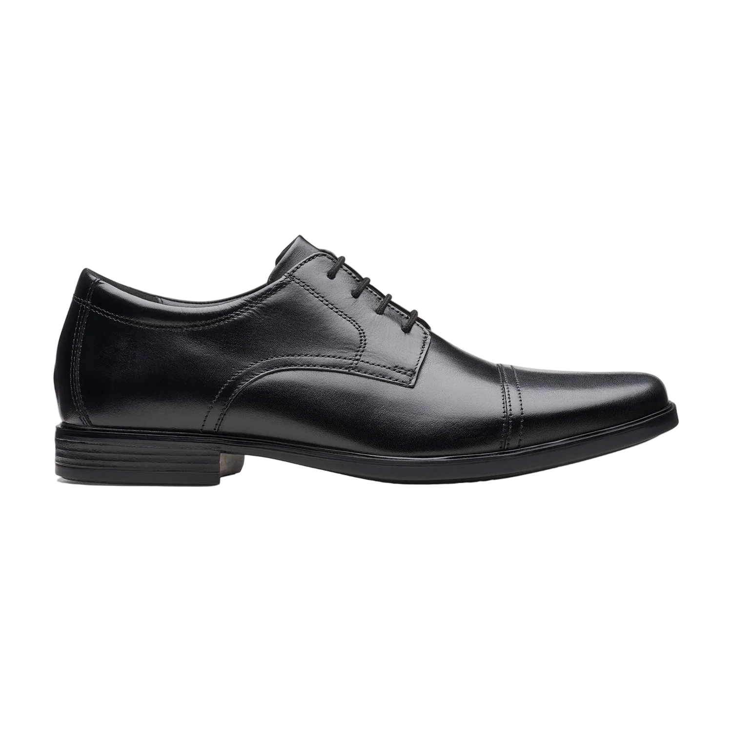 Clarks Howard Walk Men’s Black Leather Formal Shoes – Premium Comfort & Classic Style