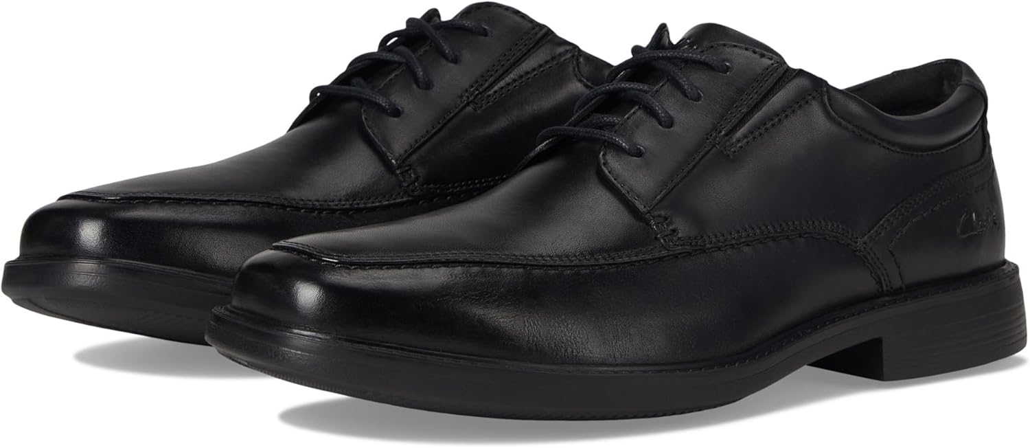 Clarks Dresslite Ace Men’s Black Leather Oxford Shoes – Lightweight Formal Lace‑Ups with All‑Day Comfort