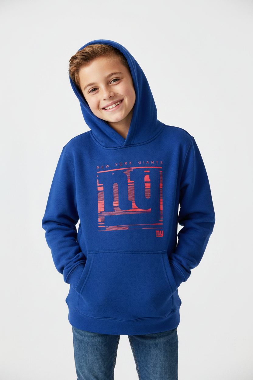 Kid wearing NY Giants Hoodie