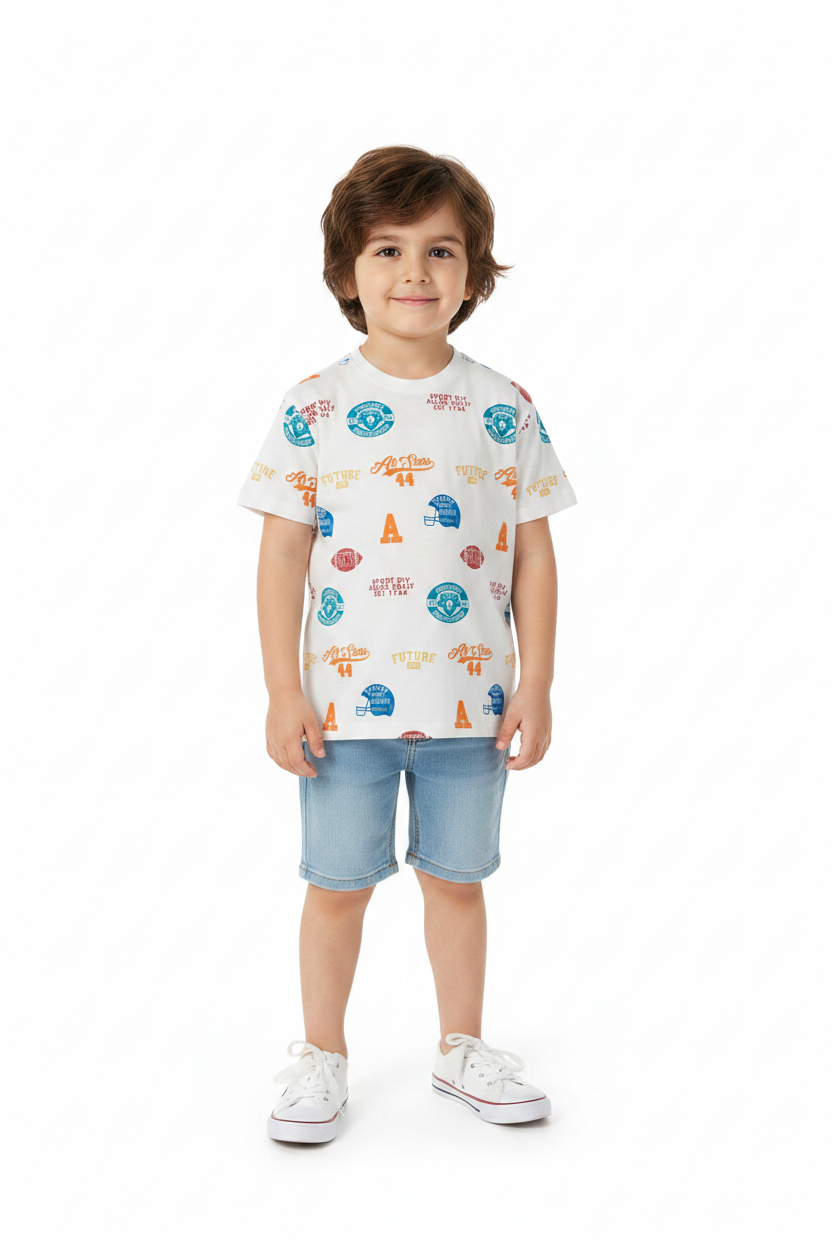 Kid wearing Sport Div Allen Solly Tee