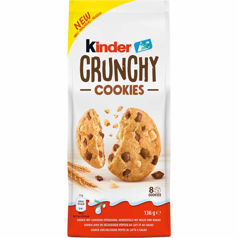IMPORTED - Kinder Crunchy Biscuits (15 units x 136g pack) - EXPIRY 22.02.2025