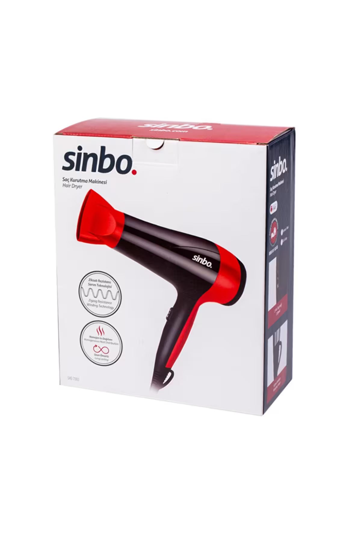 Sinbo SHD-7093 2000 W AC Motor Hot and Cold Hair Dryer