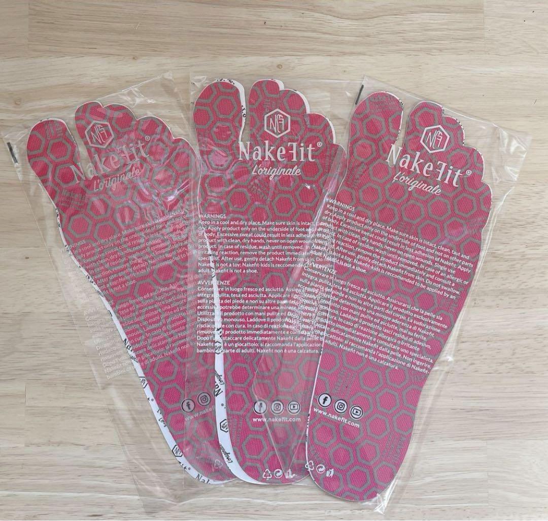 ملصقات NAKEFIT Barefoot للصنادل والشاطئ والوقاية من السقوط، 3 أزواج