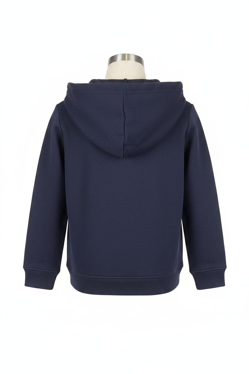 Navy Hoodie Back View