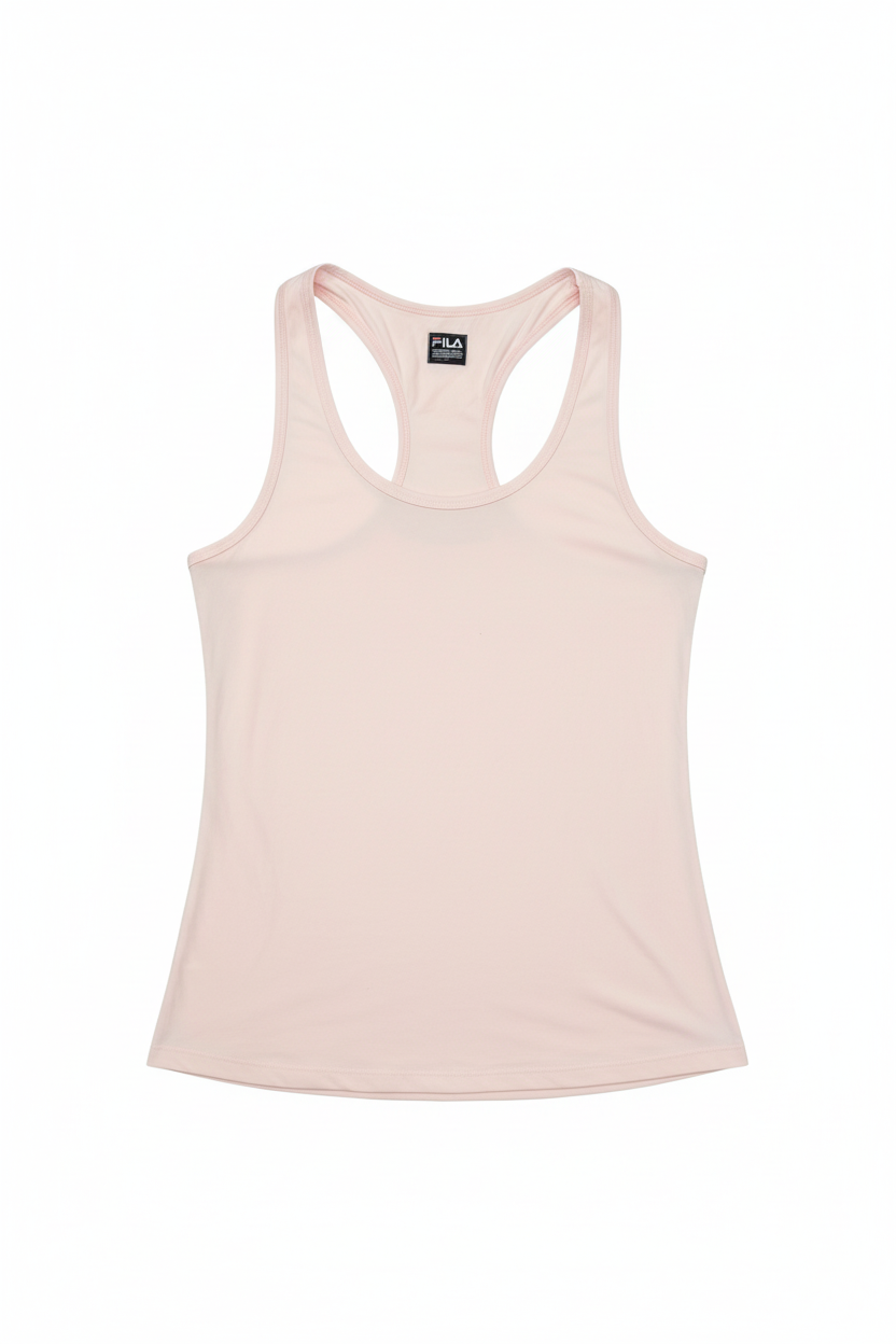 Pink FILA Tank - Flat Lay