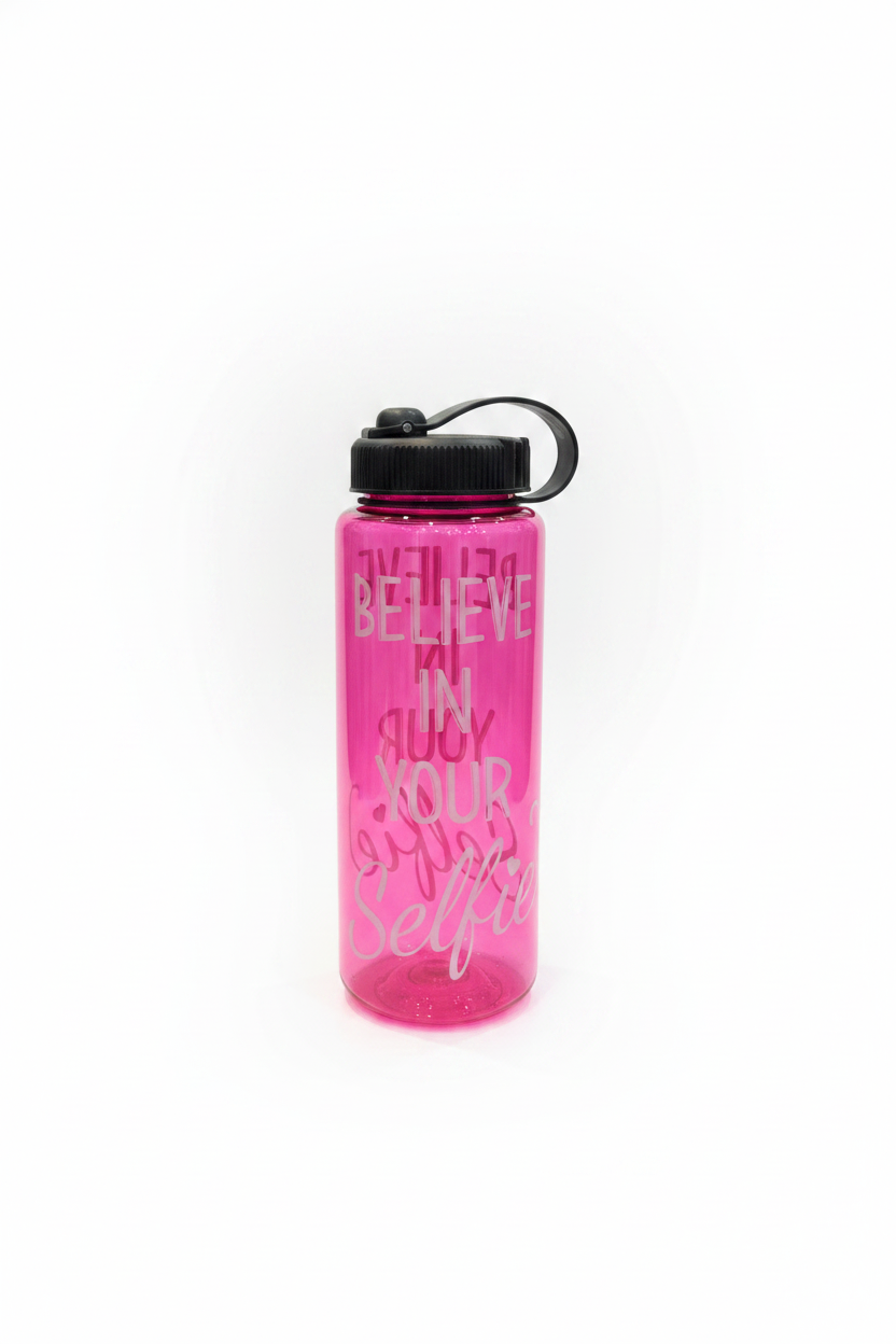 Pink Water Bottle White BG 1