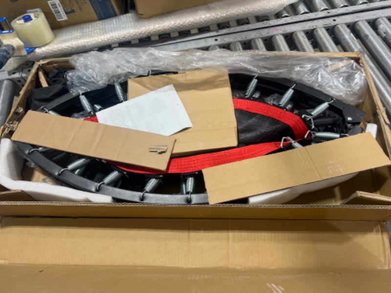 ترامبولين اللياقة البدنية القابل للطي FirstE بطول 122 سم، ترامبولين تمارين ارتداد مع 4 مستويات ارتفاع قابلة للتعديل