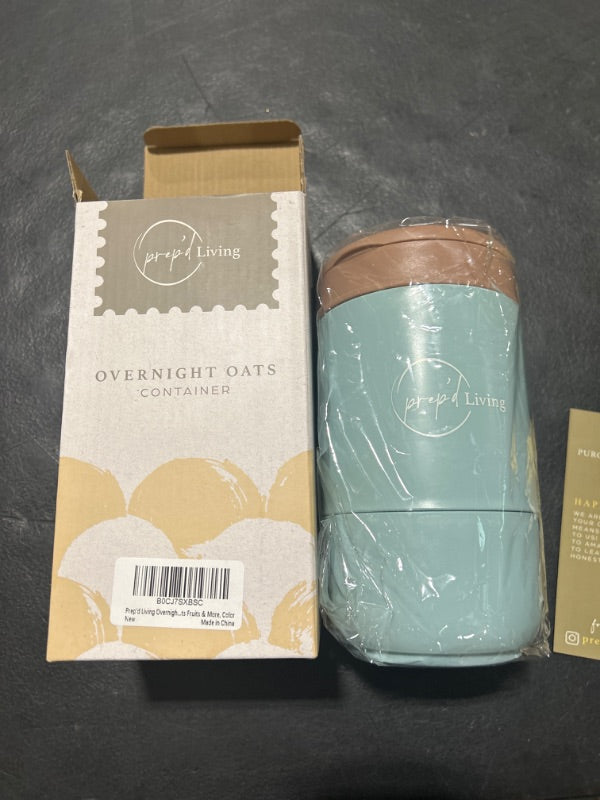 Prep'd Living Overnight Oats Containers with Lids - Portable Meal Prep