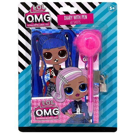 مفاجأة! مجموعة مذكرات OMG مع قفل ومفاتيح وقلم رصاص صوف